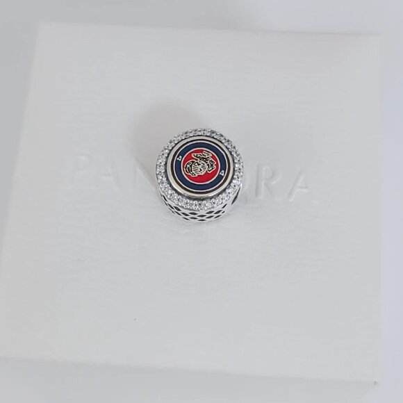 Pandora USMC Marine Corps Exclusive Bead Charm S925 Silver with box - Picture 7 of 7